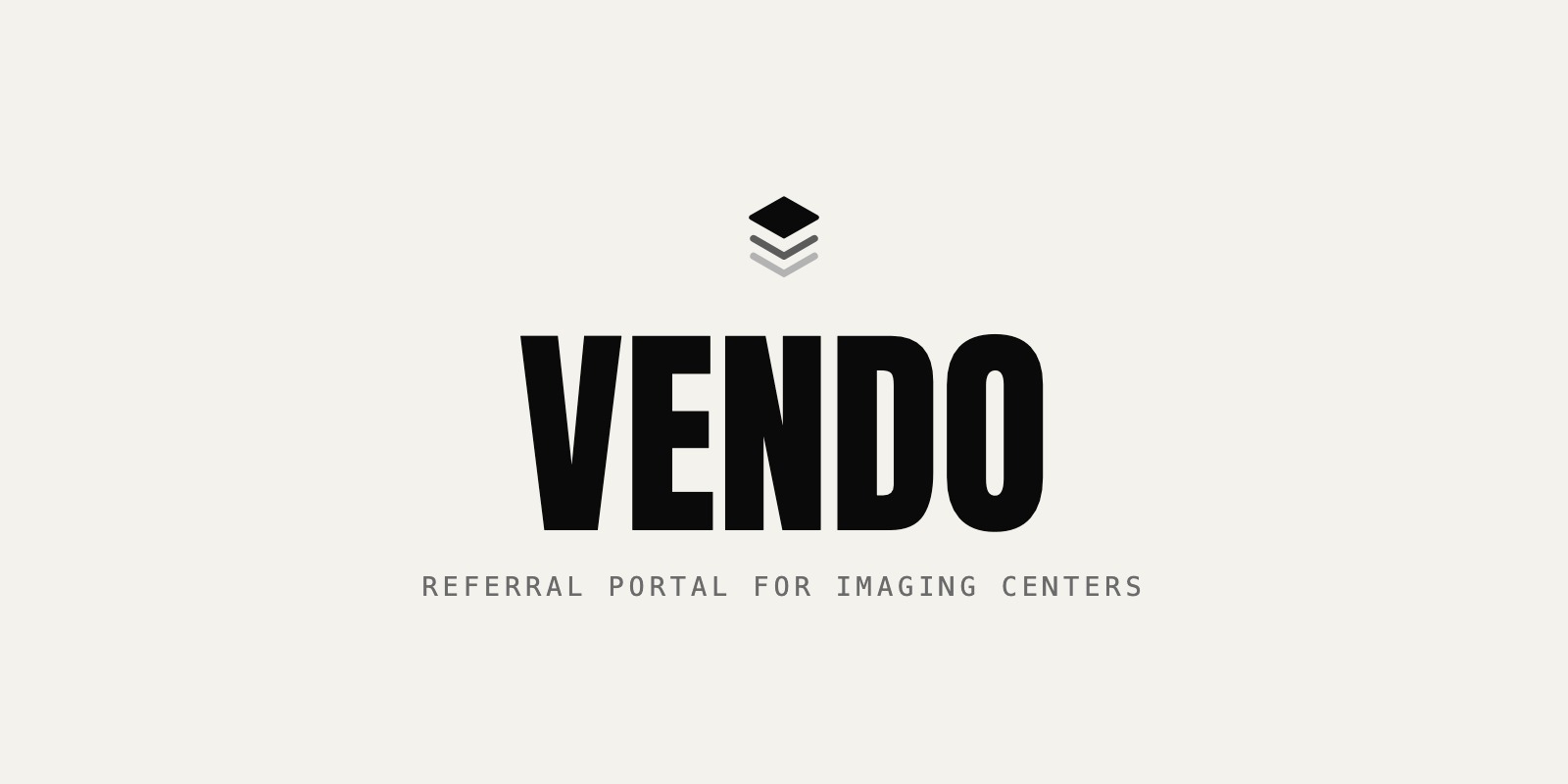 Vendo brand plate: referral portal for imaging centers